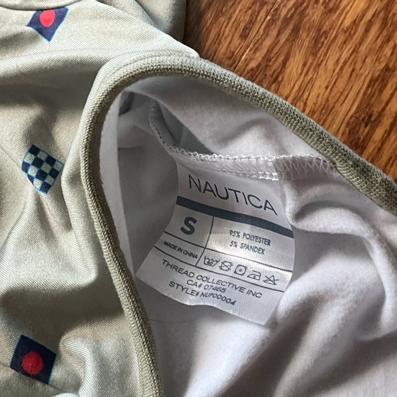 Nautica Sage Green Nautical Dog Onesie - Picture 3 of 8
